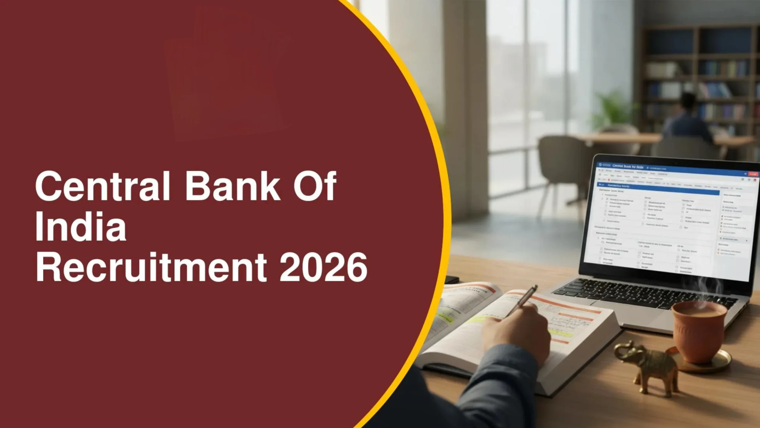 Central Bank Of India Recruitment 2026: सेंट्रल बैंक में 350 पदों पर भर्ती जल्द करें अपना ऑनलाइन आवेदन 